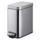 Відро для сміття з плавним закриттям прямокутне Mixxus Premium Quadro-TC0105 SS Color 5л колір нержавіюча сталь