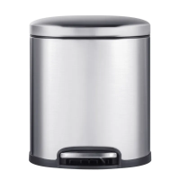 Відро для сміття з плавним закриттям овальне Mixxus Premium Topper-TC0205 SS Color 5л колір нержавіюча сталь