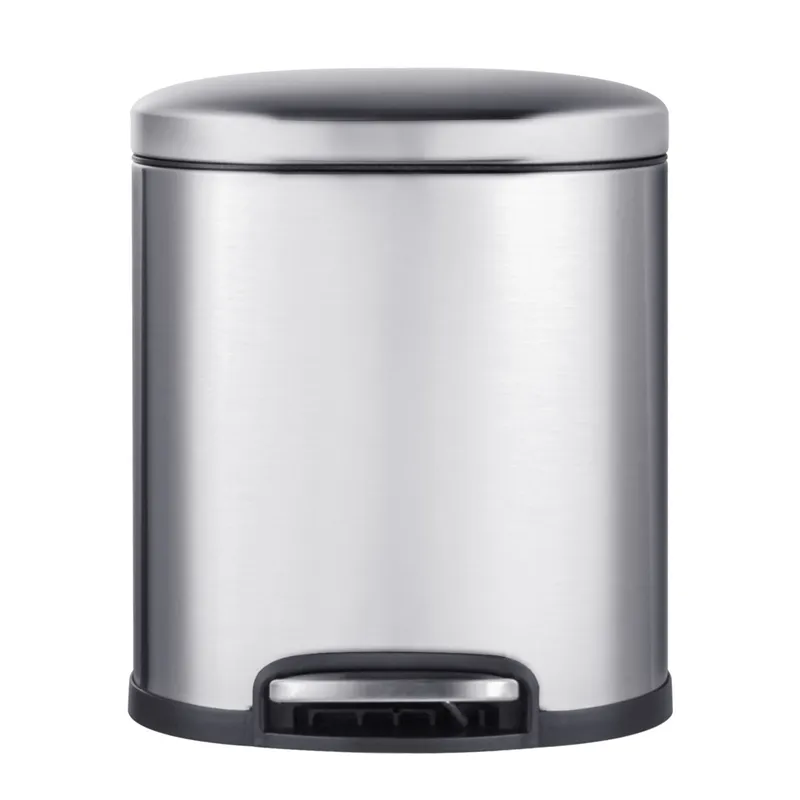 Відро для сміття з плавним закриттям овальне Mixxus Premium Topper-TC0205 SS Color 5л колір нержавіюча сталь