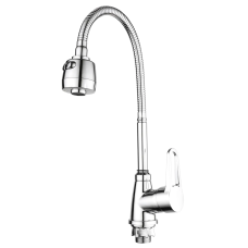 Змішувач для кухні джойстиковий Mixxus Elba 014 (Nut) (без підведення) (MI6304) з цинкового сплаву Колір хром