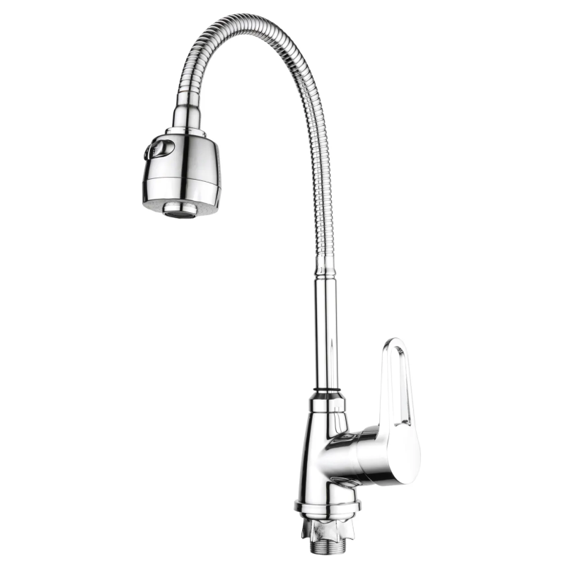 Змішувач для кухні джойстиковий Mixxus Elba 014 (Nut) (без підведення) (MI6304) з цинкового сплаву Колір хром