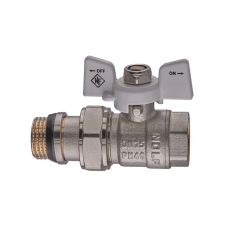 Кран шаровой с американкой Nolf classic NFC.963-06-1/2" FM ГШБ WHITE "антипротечка" (NF3160)