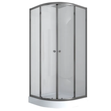Душевая кабина с низким поддоном Mixxus PLAIN SCT02-90x90x195-TR GRAPHITE прозрачное стекло 4мм (MI
