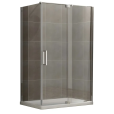 Душевая кабина без поддона Koer SR SC02-100x80x200-TR-01 прозрачное стекло Easy Clean 8мм, хром (KR