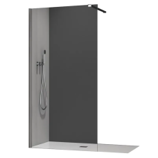 Душевая перегородка Koer SR SP01-120x200-TR-01 Walk-In прозрачное стекло Easy Clean 8мм, хром (KR53