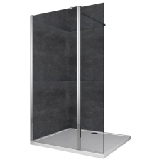 Душевая перегородка Koer SR SP03-120x200-TR-01 Walk-In прозрачное стекло Easy Clean 8мм, хром (KR53