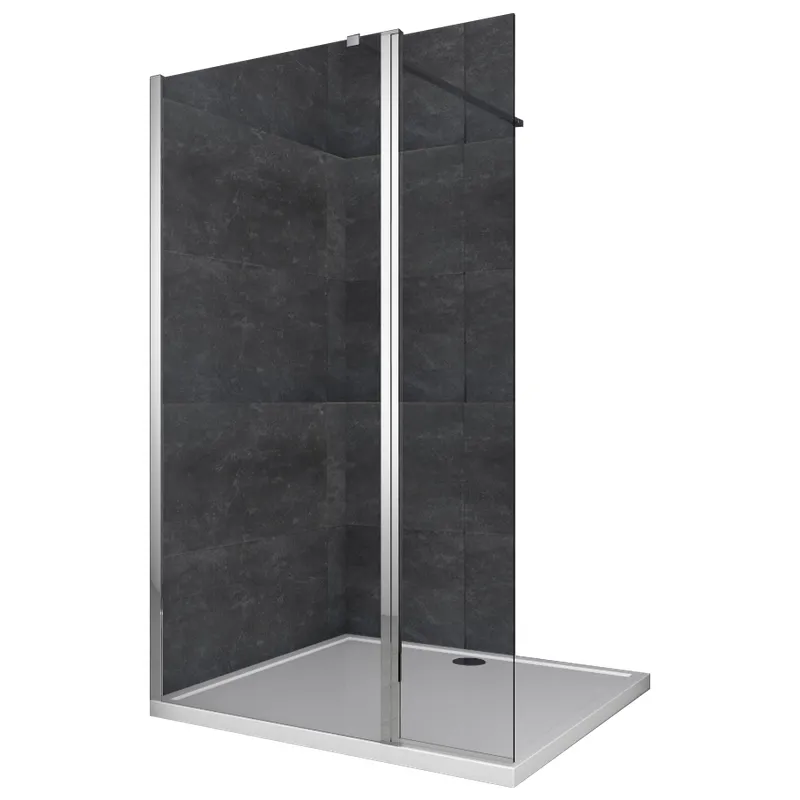 Душевая перегородка Koer SR SP03-120x200-TR-01 Walk-In прозрачное стекло Easy Clean 8мм, хром (KR53