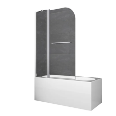 Шторки стеклянные на ванну Koer SR BS04-95x140-TR-01 прозрачное стекло 6мм, хром (KR5403)