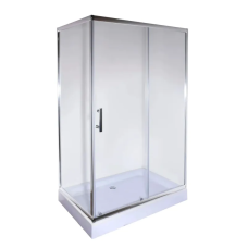 Душевая кабина с низким поддоном Mixxus HARD SCT01-120x80x198-TR CHROME прозрачное стекло 5мм (MI69