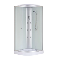 Бокс душевой с гидромассажем Mixxus STRONG SBH02-90x90x215-FB SATIN низкий поддон (MI6890)
