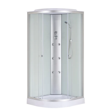 Бокс душевой с гидромассажем Mixxus STRONG SBH02-90x90x215-FB SATIN низкий поддон (MI6890)