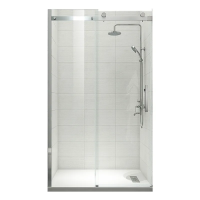 Дверь в нишу Koer SR SD01-120x200-TR-01 прозрачное стекло Easy Clean 8мм, хром (KR5376)