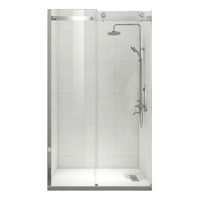 Дверь в нишу Koer SR SD01-120x200-TR-01 прозрачное стекло Easy Clean 8мм, хром (KR5376)