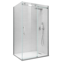Боковая стенка для кабины Koer SR SW01-90x200-TR-01 прозрачное стекло Easy Clean 8мм, хром (KR5381)