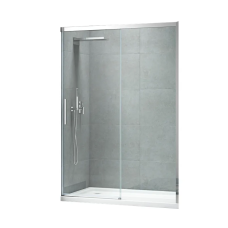 Дверь в нишу Koer SR SD05-120x200-TR-01 прозрачное стекло Easy Clean 6мм, хром (KR5405)