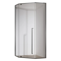 Душевая кабина без поддона Koer SR SC06-90x90x200-TR-07 прозрачное стекло Easy Clean 8мм, графит (K