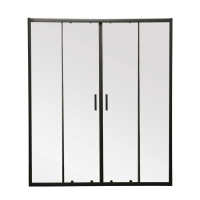 Дверь в нишу Mixxus Premium DIVERSE SD01-160x185-TR Black прозрачное стекло 5мм (MI6879)