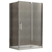 Душевая кабина без поддона Koer SR SC02-120x90x200-TR-01 прозрачное стекло Easy Clean 8мм, хром (KR
