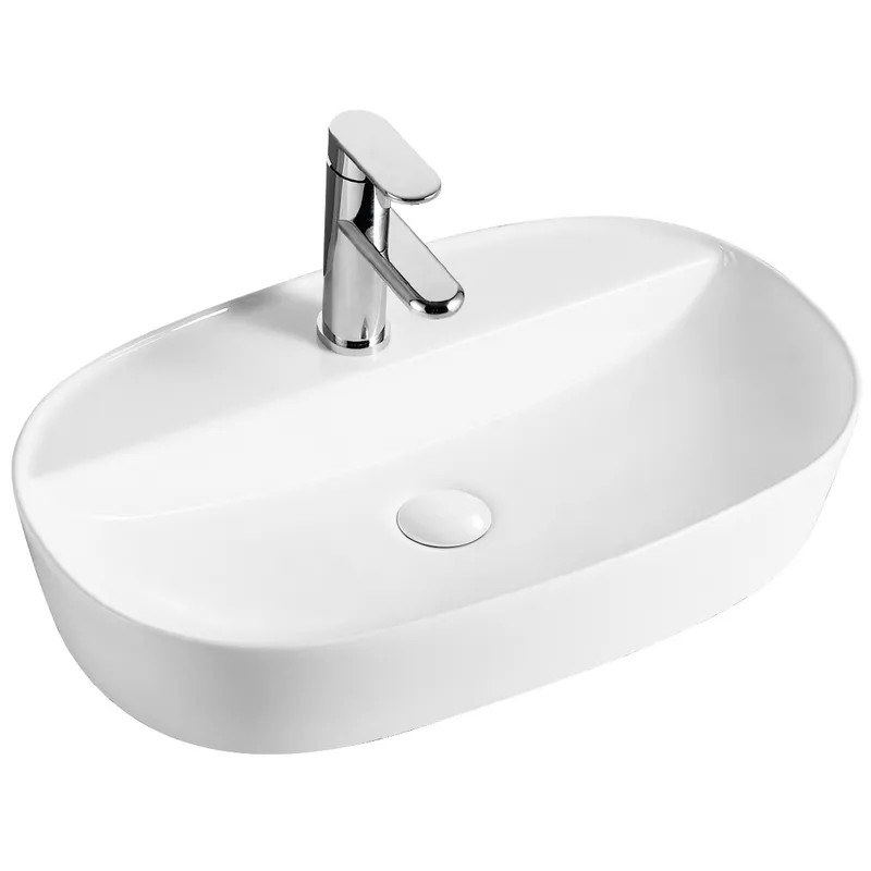 Раковина накладная Mixxus Premium ELLIPSE-0204 600х380х115mm с отверстием под смеситель (MP6679)