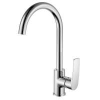 Змішувач для кухні джойстиковий Haiba Troya 017 Nut (HB9662) з латуні Колір хром