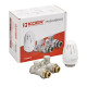 Комплект для нижнего подкл. радиатора Koer SET-22 - 1/2"x3/4" (прямой) с термоголовкой НН (KR3174)