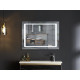 Дзеркало Mixxus Style MR03-80x60 (годинник, LED-підсвічування, антизапотівання) (MI6005)
