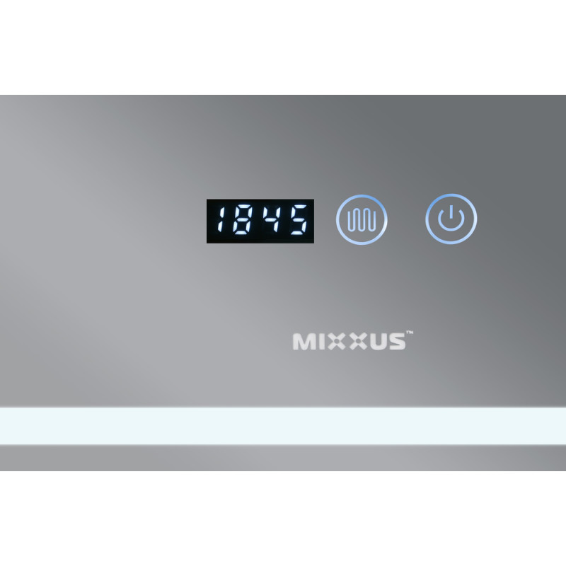 Дзеркало Mixxus Style MR03-80x60 (годинник, LED-підсвічування, антизапотівання) (MI6005)
