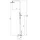 Душевая колонна со смесителем водопад Koer KB-58007-05 (Цвет черный) (KR3463)