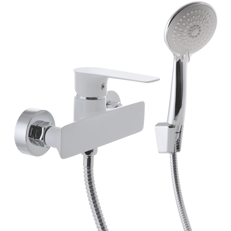 Змішувач для душу джойстиковий з латуні Mixxus Premium Eva 003 (MI5812) колір Білий