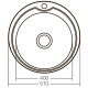 Кухонна мийка врізна з нержавіючої сталі кругла Zerix Z510-08-180D (decor) (ZX1587) колір Сталевий
