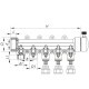 Коллектор распределительный 5-way с фитингом (40x20) PPR Koer K0193.PRO (KP2558)