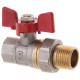 Кран с американкой 1/2" FERRO PL art. 400 (латунный шар) (FE0554)