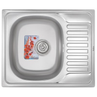 Кухонна мийка врізна з нержавіючої сталі прямокутна Haiba 58x48 (decor) (HB0646) колір Сталевий