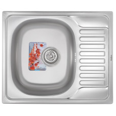 Кухонна мийка врізна з нержавіючої сталі прямокутна Haiba 58x48 (decor) (HB0646) колір Сталевий