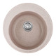 Кухонна мийка врізна з граніту кругла Haiba HB8301-G319 sand 490x180 (HB0973) колір Пісочний