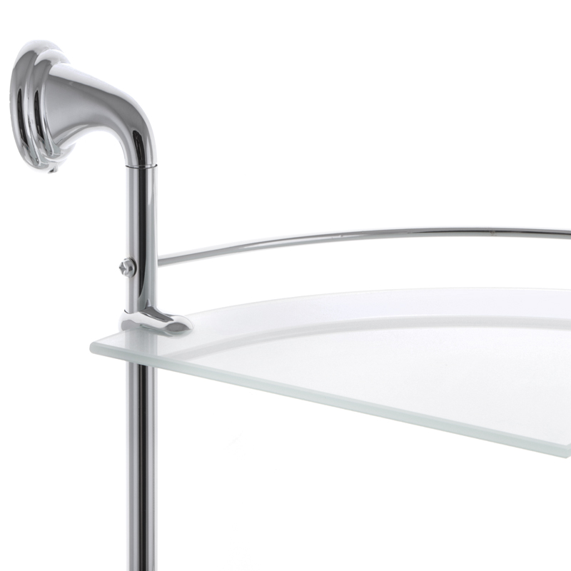 Полиця кутова Zerix LR1507-2 двоярусна скляна