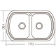Кухонна мийка врізна з нержавіючої сталі овальна Zerix Z7749-08-180D (decor) (ZM0566) колір Сталевий