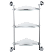 Полиця кутова Zerix LR3307-3 триярусна скляна