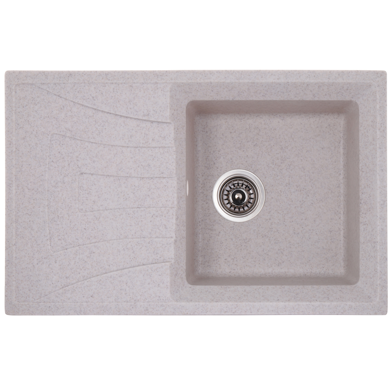 Кухонна мийка прямокутна з граніту Haiba HB8104-G322 Beige 780x500x200 (HB0990) колір Бежевий