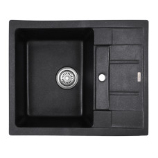 Кухонна мийка прямокутна з граніту Haiba HB8210-G228 Gray 620x500x200 (HB0984) колір Сірий