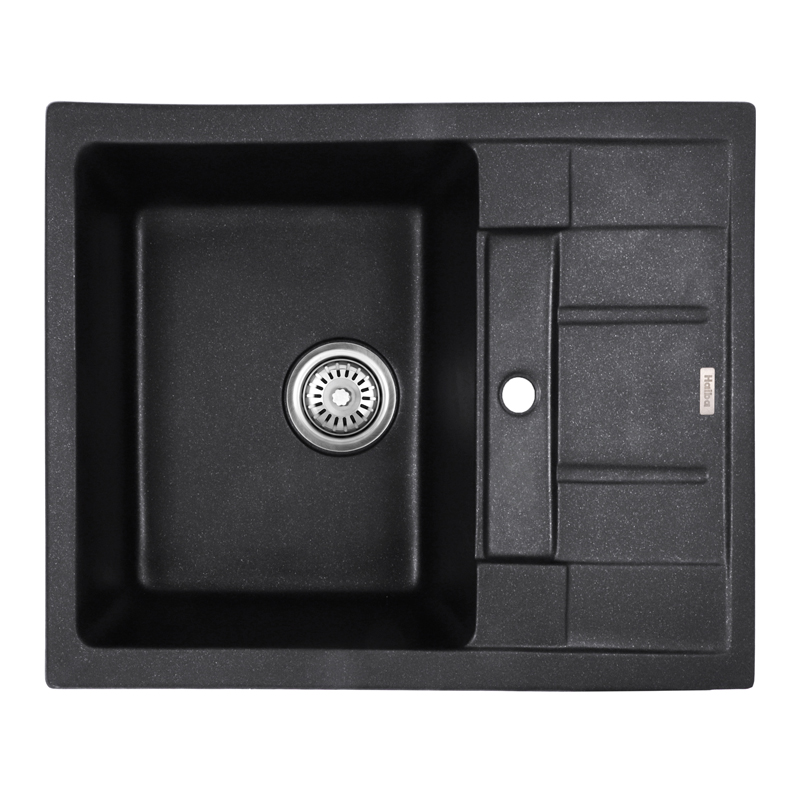 Кухонна мийка прямокутна з граніту Haiba HB8210-G228 Gray 620x500x200 (HB0984) колір Сірий