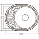 Кухонна мийка врізна з нержавіючої сталі овальна Zerix Z5745-06-180E (Satin) (ZX1590) колір Сталевий