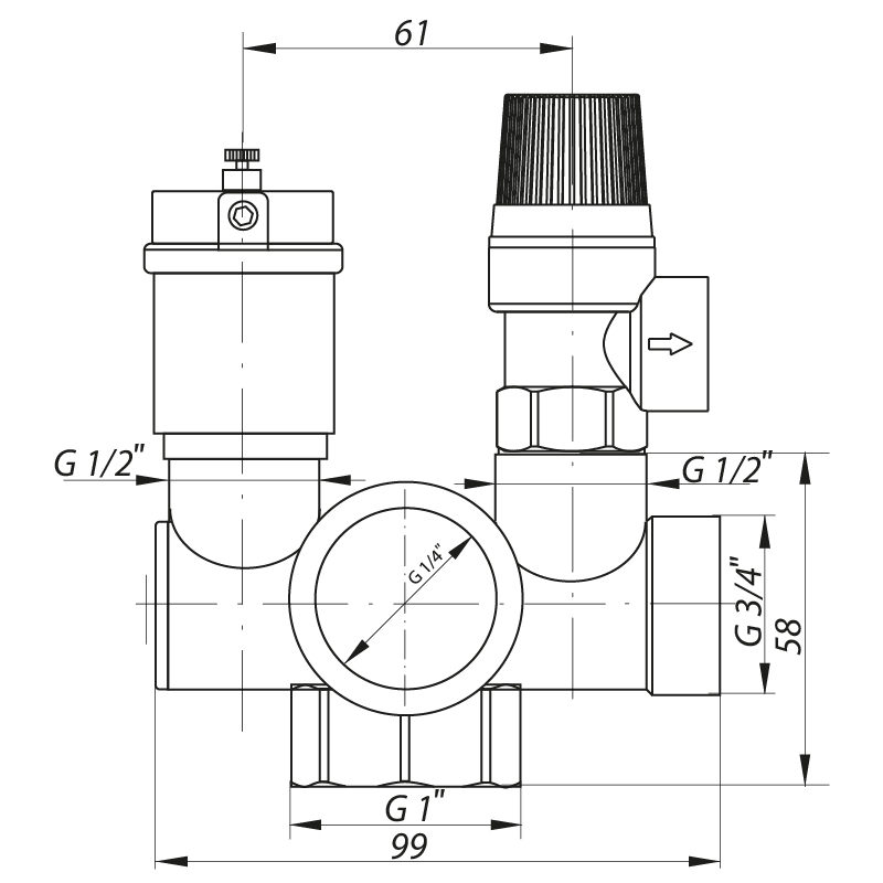 Группа безопасности 1" Koer KR.104 (KR2842)