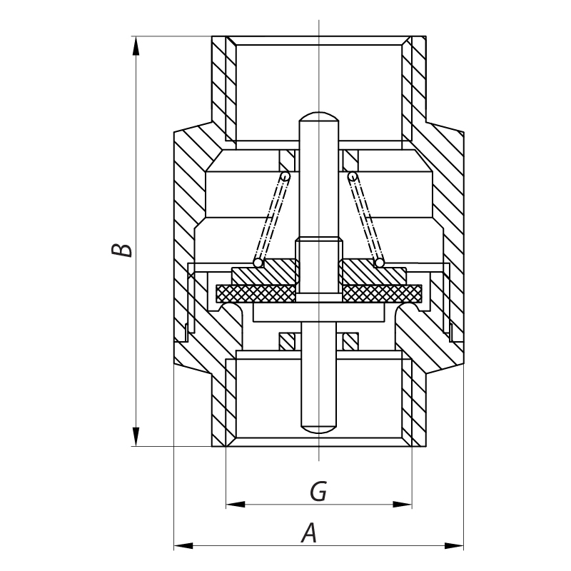 Клапан обратный 1-1/4" (Koer KR.171) (KR0130)