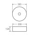 Умывальник накладной керамический Mixxus Premium Topper-0101 355x355x120mm (MP6489)
