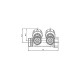Коллектор с регулирующими вентилями на 2 исх. Roho R809-02 - 3/4"x3/4" EK (RO0249)