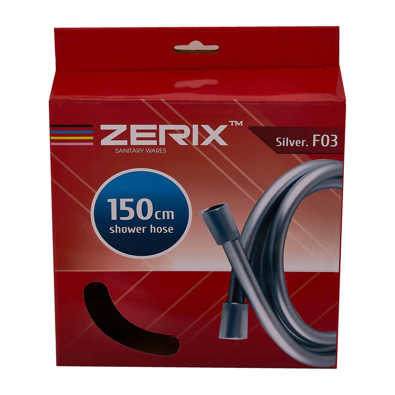 Шланг Zerix Silver.F03 - 150см Упаковка коробка (ZX5561)