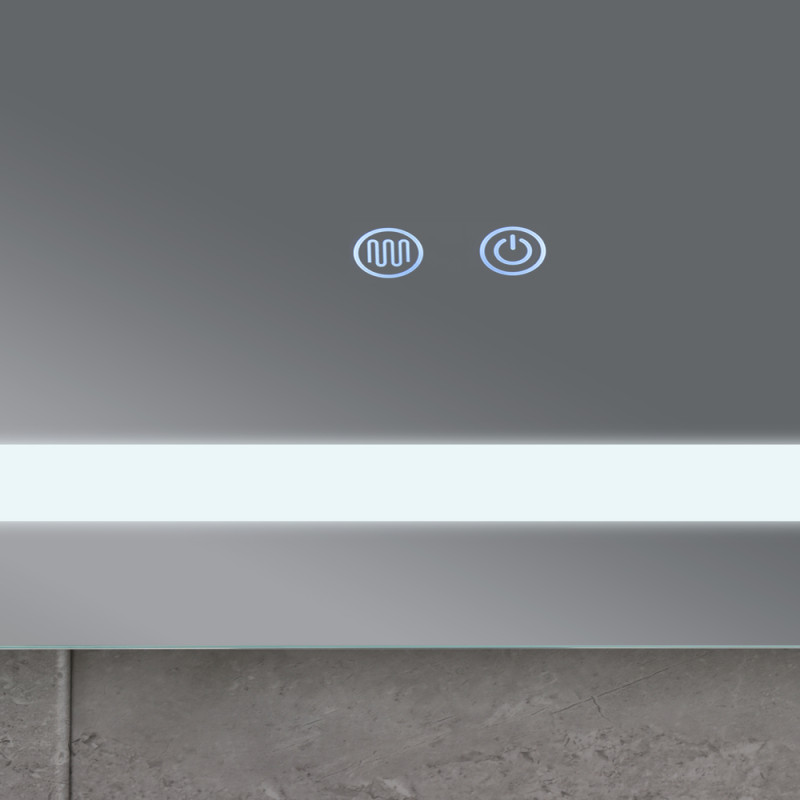 Дзеркало Mixxus Warm MR12-80x60-Reverse з LED Touch, Anti-fog, димером, регулюванням яскравості (MI6672)