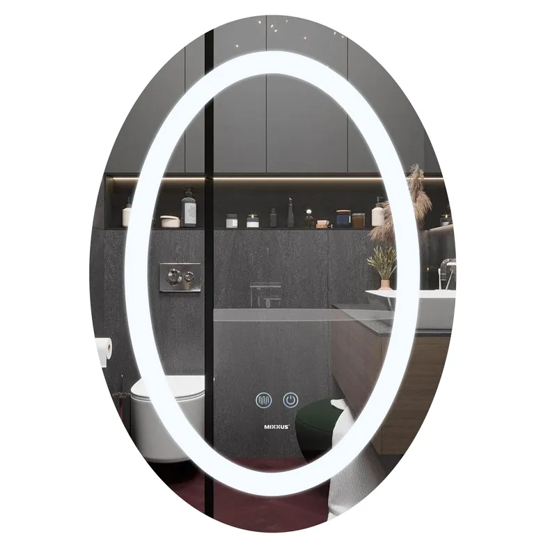 Дзеркало Mixxus Plain MV03-50x70 з LED Touch, Anti-fog, димером, регулюванням яскравості (MI6664)