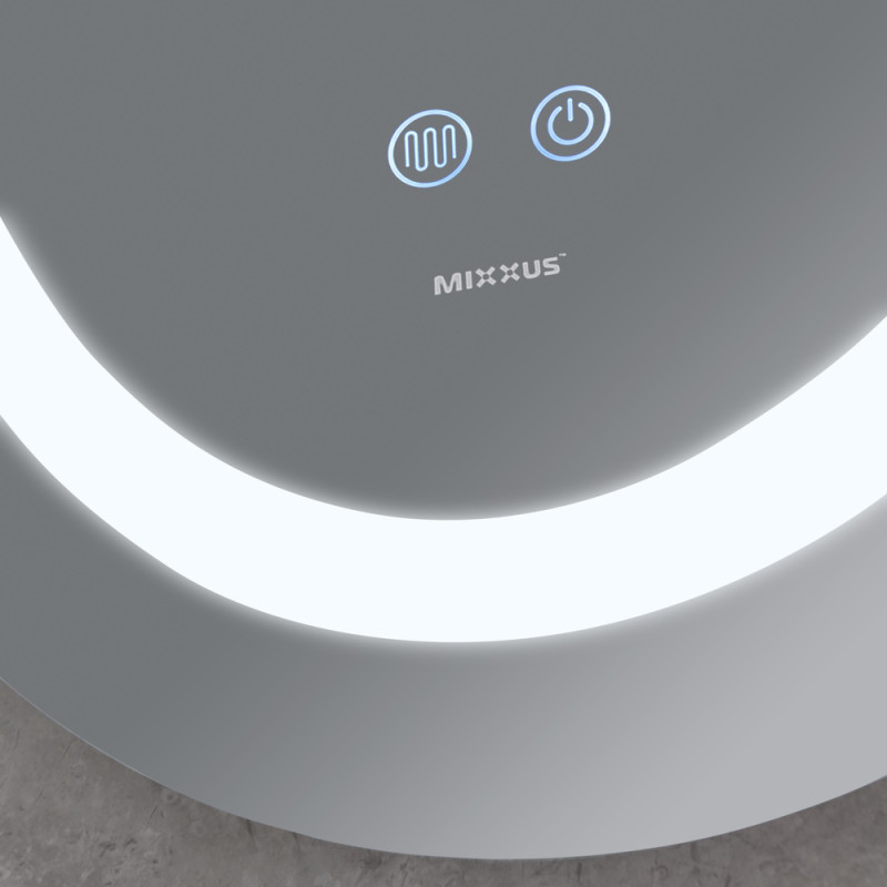 Дзеркало Mixxus Plain MV03-50x70 з LED Touch, Anti-fog, димером, регулюванням яскравості (MI6664)